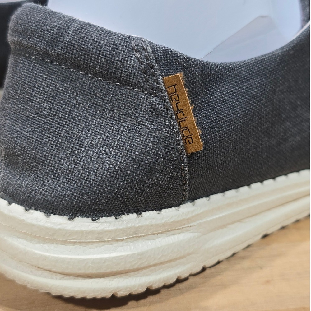 Hey Dude Wendy Chambray Off Black Loafers Shoes Women's Size 8 Comfort Slip On - Picture 4 of 16
